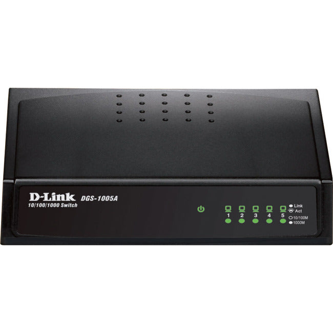 D-Link DGS-1005A 5 Ports Ethernet Switch - Gigabit Ethernet, Fast Ethernet - 10/100/1000Base-T D-Link DGS-1005A 5 Ports Ethernet Switch - Gigabit Ethernet, Fast Ethernet - 10/100/1000Base-T